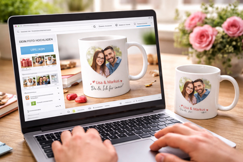 Foto auf Tasse online gestalten – eigenes Bild hochladen und Tasse individuell personalisieren