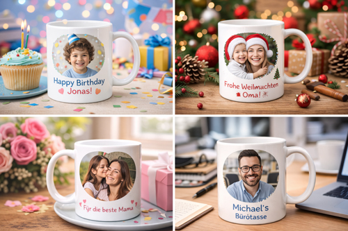Individuelle Tasse mit Foto für jeden Anlass – persönliches Geschenk für Geburtstag, Weihnachten oder Alltag