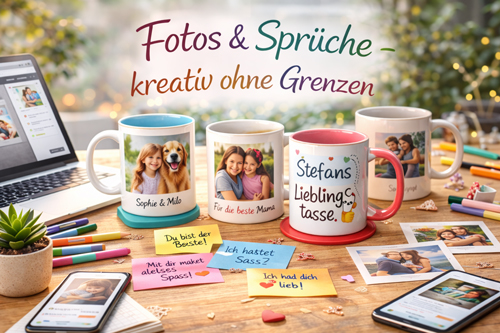 Fototasse mit Foto und Spruch – kreative Gestaltung für personalisierte Tassen
