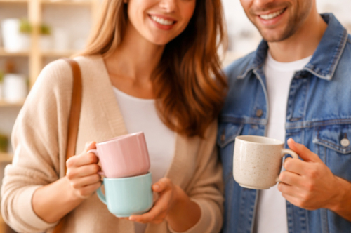 Auswahl individuell gestaltbarer Fototassen zum Kaufen in verschiedenen Designs