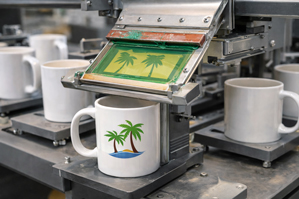 Siebdruck auf Tassen