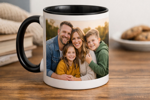 Two Tone Keramiktasse mit farbiger Innenseite und farbigem Henkel, geeignet für Sublimationsdruck